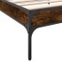 Estructura cama madera ingeniería metal roble ahumado 90x200