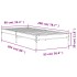 Estructura cama madera ingeniería metal roble ahumado 90x200