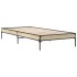 Estructura cama madera ingeniería metal roble Sonoma 90x190