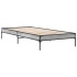 Estructura cama madera ingeniería metal gris Sonoma 75x190