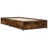 Estructura cama madera ingeniería metal roble humo 100x200