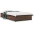 Estructura cama madera ingeniería metal marrón roble 90x190