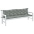 Cojines banco jardín 2 uds tela gris claro melange 200x50x7