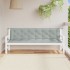 Cojines banco jardín 2 uds tela gris claro melange 200x50x7