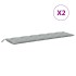 Cojines banco jardín 2 uds tela gris claro melange 200x50x7