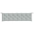 Cojines banco jardín 2 uds tela gris claro melange 200x50x7