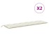 Cojines para banco jardín 2 uds tela crema melange 200x50x7