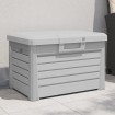 Baúl para cojines polipropileno gris 73x50,5x46,5 cm