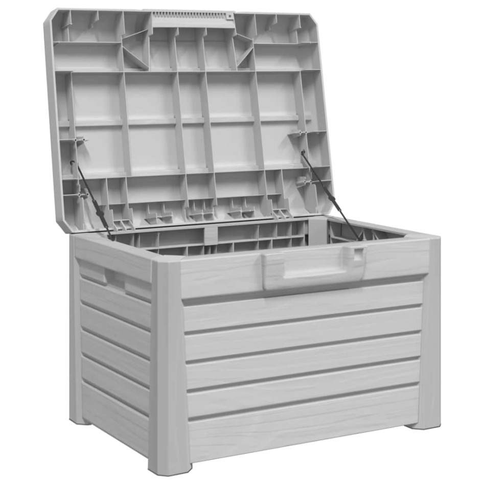 Baúl para cojines polipropileno gris 73x50,5x46,5