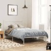 Estructura cama sin colchón con cabecero metal blanco 100x190cm