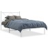 Estructura cama sin colchón con cabecero metal blanco