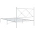 Estructura cama sin colchón con cabecero metal blanco