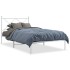 Estructura cama sin colchón con cabecero metal blanco