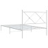 Estructura cama sin colchón con cabecero metal blanco