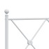 Estructura cama sin colchón con cabecero metal blanco
