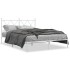 Estructura cama sin colchón con cabecero metal blanco