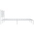 Estructura cama sin colchón con cabecero metal blanco