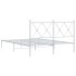 Estructura cama sin colchón con cabecero metal blanco