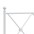 Estructura cama sin colchón con cabecero metal blanco