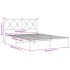 Estructura cama sin colchón con cabecero metal blanco