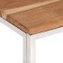 Mesa de centro acero inoxidable y madera maciza acacia