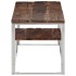 Mesa de centro acero inoxidable madera maciza traviesa