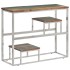 Mesa consola acero inoxidable madera maciza reciclada