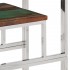 Mesa consola acero inoxidable madera maciza reciclada