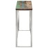 Mesa consola acero inoxidable madera maciza reciclada