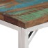 Mesa consola acero inoxidable madera maciza reciclada