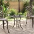 Mesa de jardín aluminio fundido bronce 53x53x53