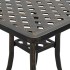 Mesa de jardín aluminio fundido bronce 53x53x53