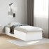 Estructura de cama madera de ingeniería blanca 75x190