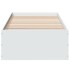 Estructura de cama madera de ingeniería blanca 75x190