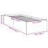 Estructura de cama madera de ingeniería blanca 75x190