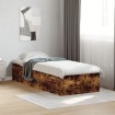 Estructura cama sin colchón madera roble ahumado 75x190 cm