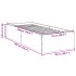 Estructura de cama sin colchón madera marrón roble 75x190