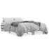 Estructura cama madera ingeniería metal gris Sonoma 120x190