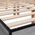 Estructura cama madera ingeniería metal gris Sonoma 120x190