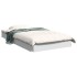 Estructura de cama madera de ingeniería blanca 100x200