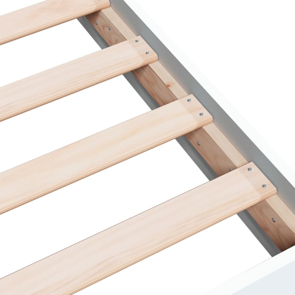 Estructura de cama madera de ingeniería blanca 90x200