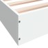 Estructura de cama madera de ingeniería blanca 90x200