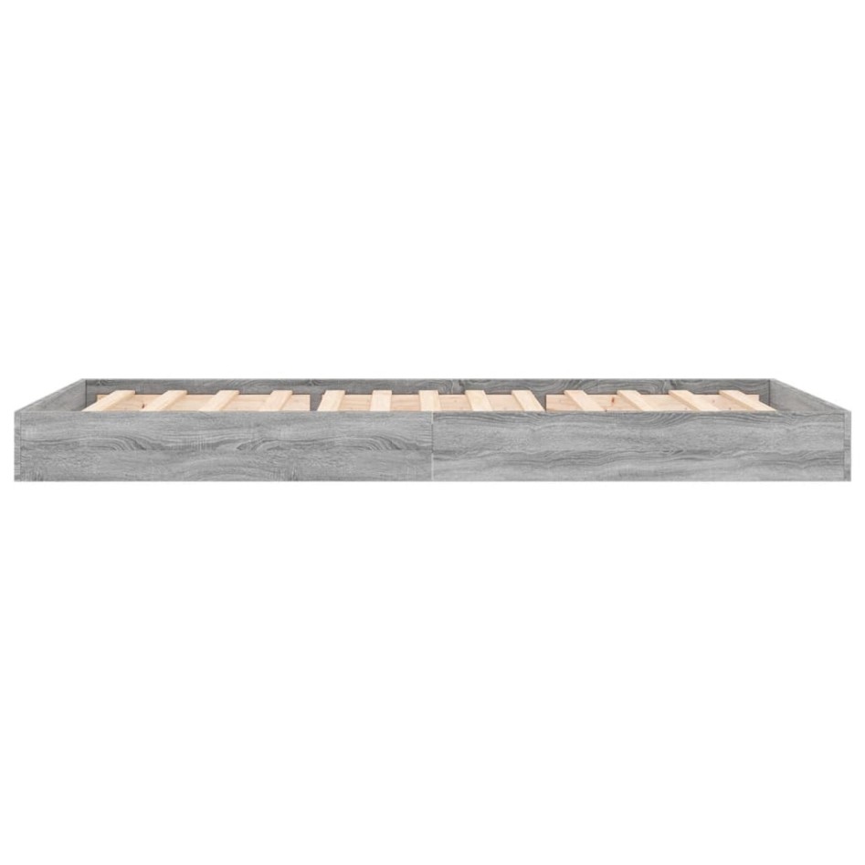 Estructura de cama madera de ingeniería gris Sonoma 75x190