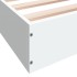 Estructura de cama madera de ingeniería blanca 135x190