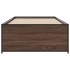Estructura cama madera ingeniería metal roble marrón 90x200