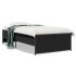 Estructura de cama madera de ingeniería y metal negra 75x190