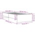 Estructura de cama madera de ingeniería y metal negra 75x190