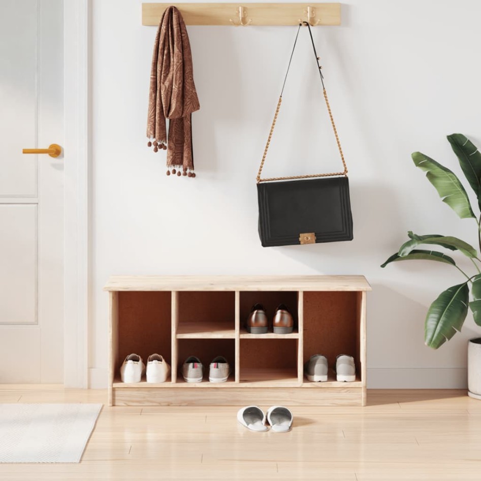 Banco zapatero ALTA madera maciza de pino 100x35x45