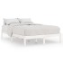 Estructura de cama sin colchón madera maciza blanco 120x200