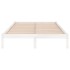 Estructura de cama sin colchón madera maciza blanco 120x200